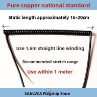 Pure Copper Core Spiral Cable Spring Line 2 3 4 Core Retractable Power Line 6 Core 8x03x075mm205 Nat