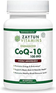 Zaytun Halal Coq 10, Highly Absorbable, Helps Maintain Healthy Blood Pressure Levels, One Per Day, S