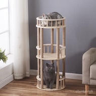 HY/🥭Cat Climbing Frame Cat Nest Cat Tree Integrated Wooden Cat Villa Cat House Castle Cat House Space Capsule Climbing00