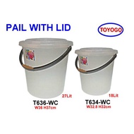 27 Litres Multipurpose Water Pail With Lid Baldi (Set of 2pcs) - Toyogo