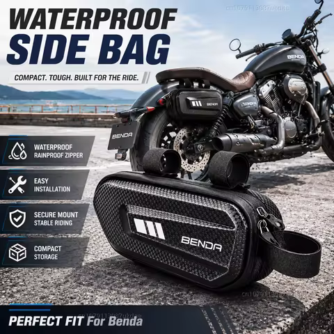 Motorcycle Side Bag Personalized Logo Waterproof Hard Shell Saddlebag For For Benda Chinchilla 300 4