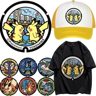 Anime Pokemon Patches for Clothing Heat Transfer Patch Clothes T-shirt Thermo Stripes Pikachu Gengar