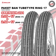 Paket Ban Motor Ring 17 Swallow 2.25-17 dan 2.50-17 Sprinter 201 - Ban Motor Chopper Paket Ban Depan Belakang (Sepasang)