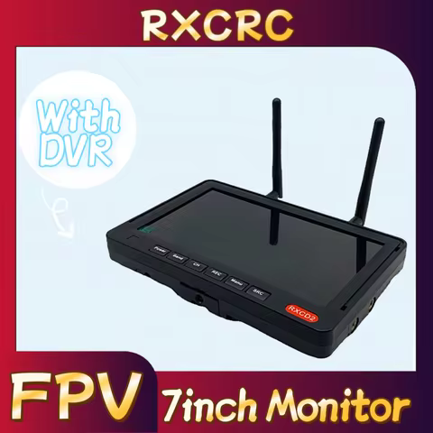 RXC 5.8G 56CH FPV 7inch Monitor Built in dual receiver modules WithDVR Built-in 4000mAh battery 600c