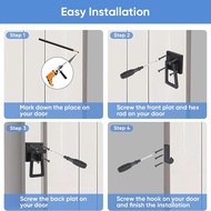 Heavy Duty Gate Latch Double Side Gate Latches Matte Black Fence Latch Garden Door Latch Pool Gate L