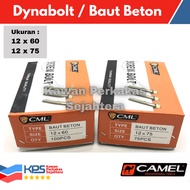 CAMEL Dynabolt 12 x 60 - 12 x 75 - 12 x 99 - 12 x 129 | Dinabolt Concrete Bolts | 12x60 - 12x75 - 12