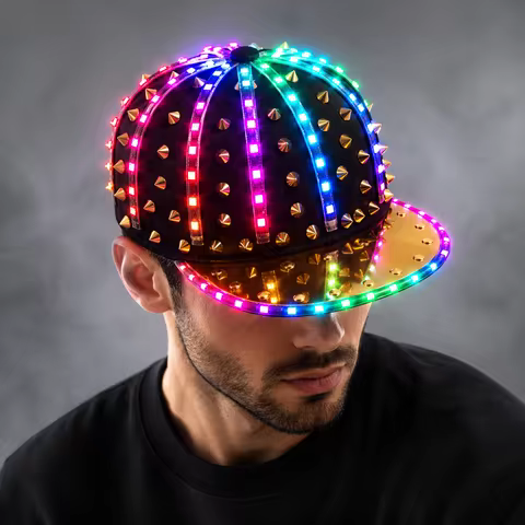 Remote Control LED Glowing Cowboy Hat Change Colors Luminous Cap Men Women Bar Club Supplies Stage P