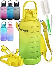 Half Gallon Water Bottle With Straw | Eastman Tritan Material: Food-Safe | Dishwasher Safe, No BPA, 
