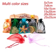 Organza Gift Candy Sheer Bags Mesh Jewelry Pouches Drawstring Bulk for Wedding Party Favors Festival Christmas Valentine's Day
