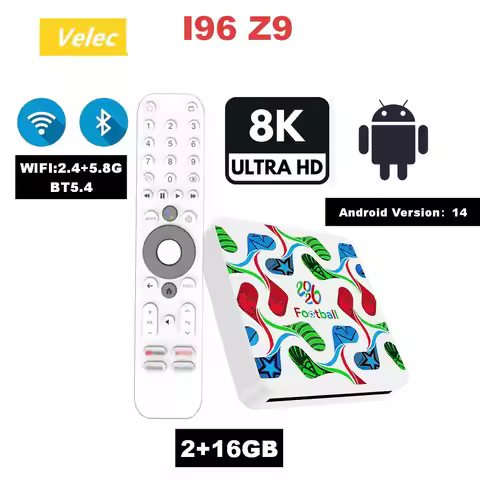 Vlelec I96 Z9 8K UHD Android14 2+16GB 2026 New Limited Edition TV Box Set-Top Box Smart Voice Remote