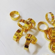 cincin belah rotan cartier emas 916.