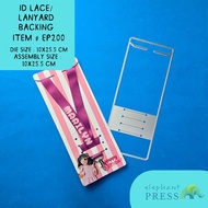 *EP200* LANYARD ID LACE BACKING METAL DIE CUT ELEPHANT PRESS