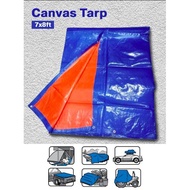 Multipurpose Canvas Tarp 7x8' Blue Orange Kanvas Pelbagai Guna 7x8' Biru Oren