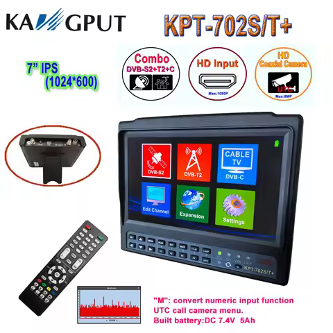 KPT-702S/T+ Combo Satellite TV Finder DVB-S2 DVB-T2 DVB-C vs kpt 717st plus gtmedia v8 finder pro2 d