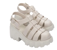 2023 New Melissa Womens Shoes Melissa Ladies Wedge Heel Thick Sole Jelly Shoes Adult Baotou High Hee