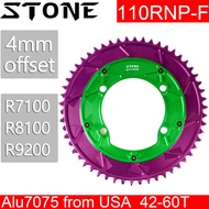 Stone 110bcd Round Chainring Aero for Shimano 105 R7100 UTR8100 DAR9200 Road Bike 42 44 46 48 50 52 