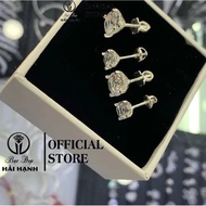 HHJ silver lace stud earrings