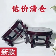 [in stock] Round Tall New Style Solid Wood Flowerpot Vase Fish Tank Base Wine Jar Heightened Living 