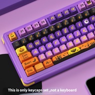 PBT Dye Sublimation Purple Black Keycaps Halloween Horror Night Cherry Height Adaptable To 61/63/64/