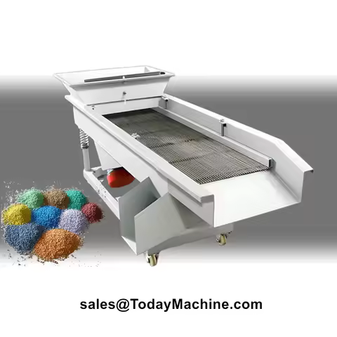Stainless Steel Linear Screen Separator Wood Pellet Square Vibrating Shaker Beans Sieve