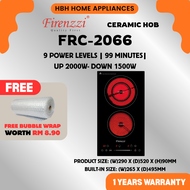 [FREE BUBBLE WRAP] Firenzzi 52cm FRC2066 FRC 2066 Double Zone Domino Ceramic Built in Freestanding E