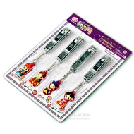 [KOREA SOUVENIR] Korean Traditional Nail Clipper Set (4pcs) / 777 Made in Korea / Folk Costume Keych