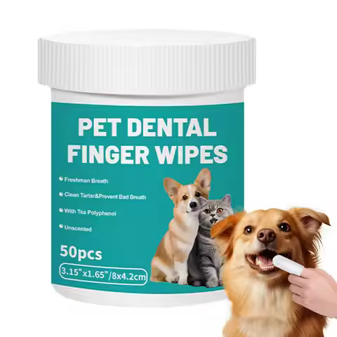 Pet Disposable Cleaning Wipes Dog Teeth Cleaning Finger Wipes Cat Ear and Eye Beauty Wipes Cat Hygie