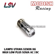 H6 Led Laser Headlight Bulb 2 Color Led H6 Automatic Motorcycle Headlight Universal White Yellow Plu