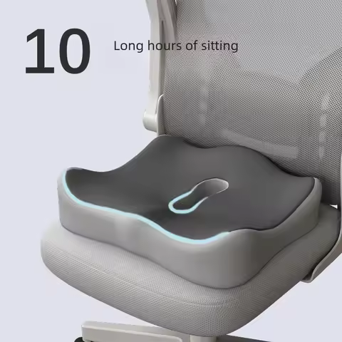 Premium Ventilated Cushion with Memory Foam Support for Enhanced Sitting Comfort During Office Hours