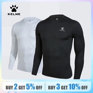 KELME Compression Running T Shirt Men Fitness Tight Long Sleeve Sport Tshirt Training Jogging Shirts Gym Sportswear Quick Dry