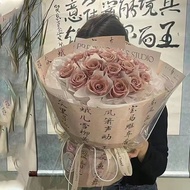 国风花束玫瑰新中式永生花仿真茉莉礼物520男女朋友生日母亲节/520礼物 情人节礼物 送礼