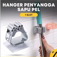 GANTUNGAN (3pcs) Broom Mop Handle Holder Broom Handle Hanger Clip Broom Hook Cloth Stick Mop Holder 