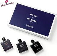 "น้ำหอมแท้"Chanel Bleu De Chanel Eau De Parfum Pour Homme EDP Chanel Bleu De Chanel EDT 10ml set 3 ชิ้น