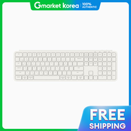 Keychron | Keychron B6 Vanilla Cream 4-in-1 Bluetooth Wireless Slim Full-Size Scissor-Switch Keyboar