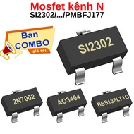 N-channel Mosfet SI2302, SI2306, LN2302LT1G, 2N7002, AO3400A,...SOT-23 pin