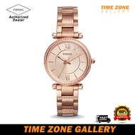 Fossil Women's Carlie Three-Hand Rose-Gold-Tone Stainless Steel Watch ES4301