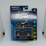 Greenlight ford f100 f-100 black motor world diecast 1/64 (t)