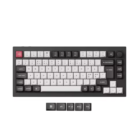 Keychron Q1 HE ISO Layout Collection QMK Wireless Custom Mechanical Keyboard Magnetic Switches Adjus