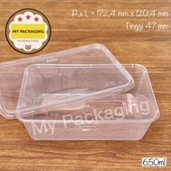Thinwall 650 RIGIDML - 25 pieces Microwave Container/ Lunch Box/ Plastic Container/ 650ml jar/