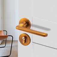 Gray Black Door Lock Indoor Bedroom Door Lock Wooden Door Lock Room Split Door Handle Mute Magnetic Door Lock