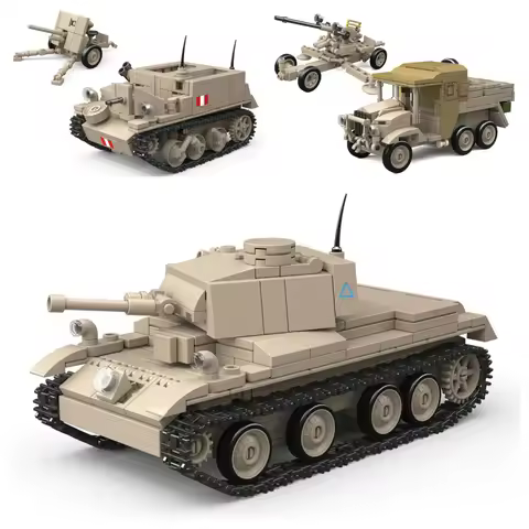 WW2 World War II Tank A13 MK.I Cruiser Tank MK III Building Blocks Bricks SdKfz 101 Panzer I Light T