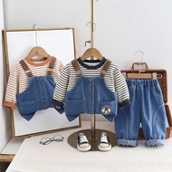 Boys Spring Autumn Suit Children's Clothing Denim Carrier 2025 Fashionable Fashionable Clothes Baby 