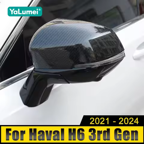 For Haval H6 3rd Gen GT 2021 2022 2023 2024 H6S HEV PHEV ABS Carbon Car Rearview Mirror Side Molding