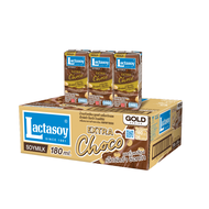 แลคตาซอยโกลด์ นมถั่วเหลือง เอ็กซ์ต้า ช็อกโก 180 มล. แพ็ค 36 กล่อง Lactasoy Gold Soy Milk UHT Chocolate 180 ml x 6 โปรโมชันราคาถูก เก็บเงินปลายทาง
