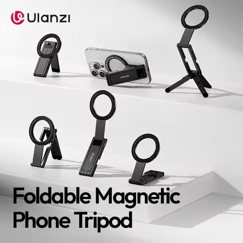 Ulanzi MA60 Foldable Magnetic Phone Tripod 0.8cm Ultra-Slim Dual-Sided Magnetic Holder for iphone 16