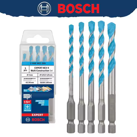 BOSCH 2608902289 EXPERT HEX-9 Multi Construcion Drill Bit Set Hexagon Shank High Precision Drilling 