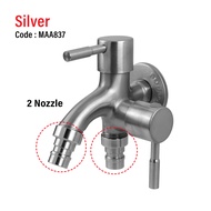 MCPRO Stainless Steel TWO WAY TAP with Nozzle Washing Machine for Bathroom Faucet (MAA837/MAA837B/SS