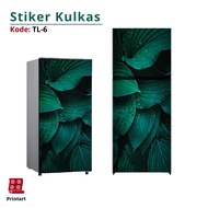 1-Door and 2-Door Refrigerator Stickers with Tropical motif, Code TL-6