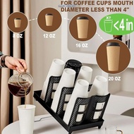 NARCISSUS13A0E Foldable Paper Cup Holder, Adjustable Space Saving Disposable Cup Storage Holder,  Pl