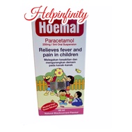 Hoemal 250mg/5ml Paracetamol Suspension 60ML Blackcurrant Flavour for Children Feverish Toothache Pa